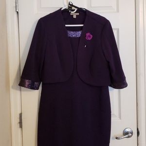 Maya Brooke Purple Dress with Jacket